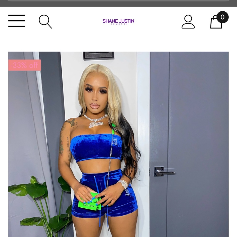 Shane justin Velvet Mini set